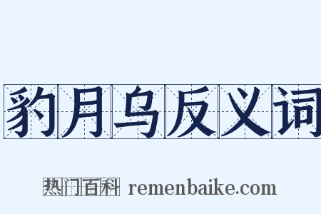 豹月乌反义词是什么意思的图片